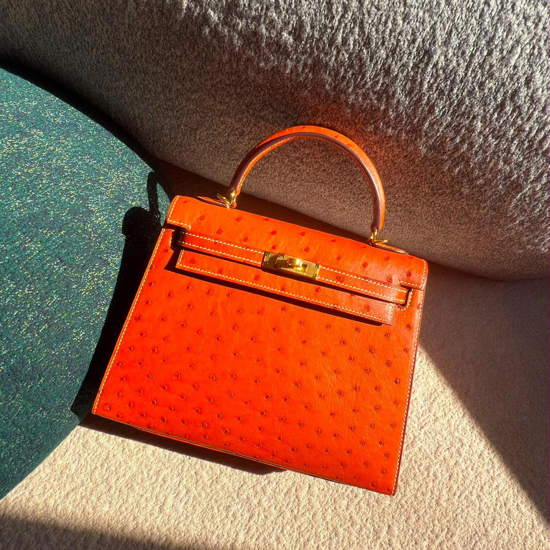 Herm**s ostrich bag.