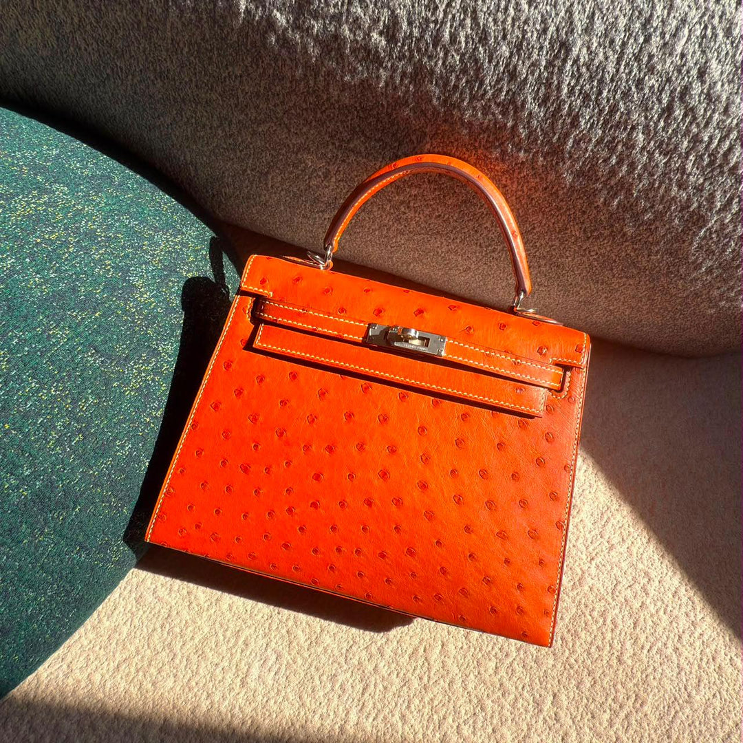 Herm**s ostrich bag.