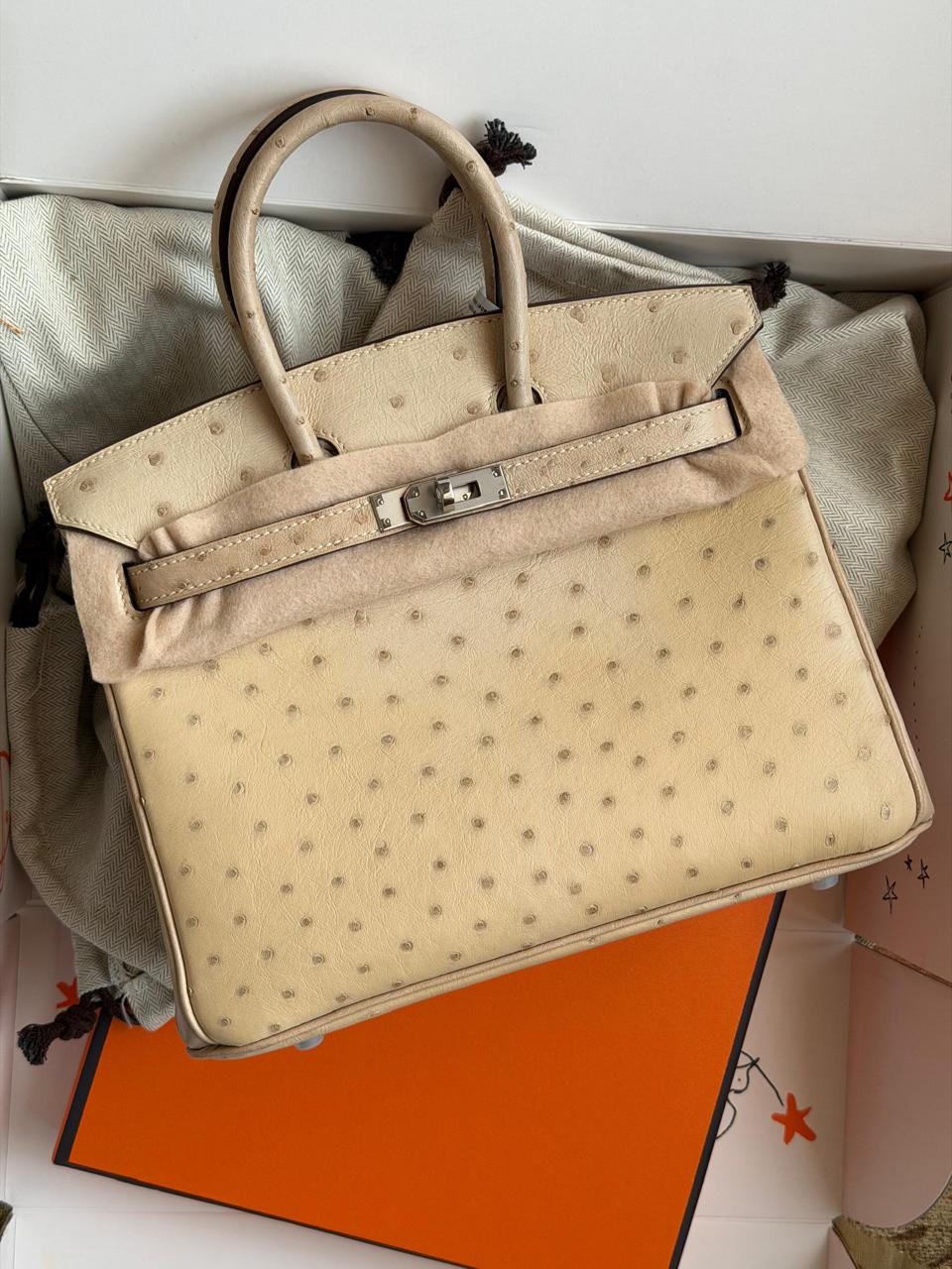 Herm**s ostrich bag.