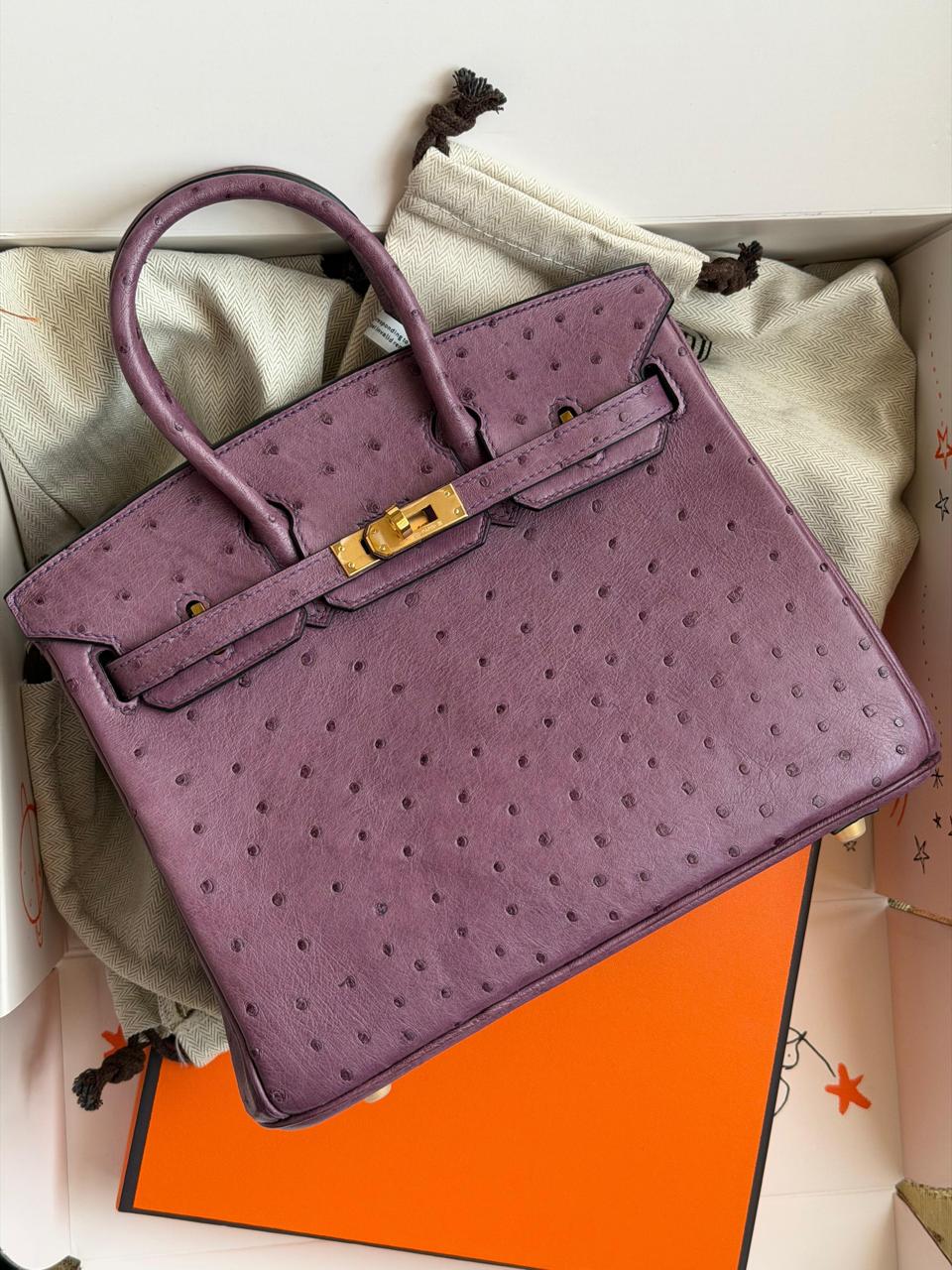 Herm**s ostrich bag.