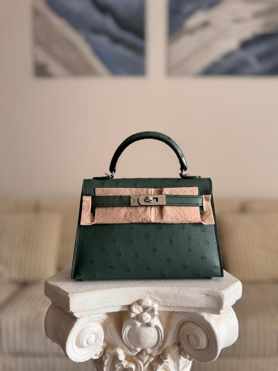 Herm**s ostrich bag.