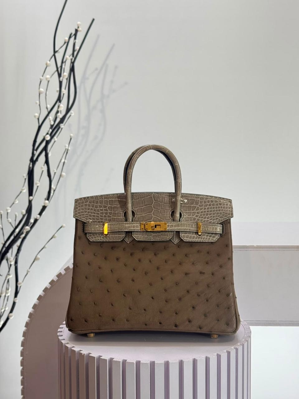 Herm**s ostrich bag.