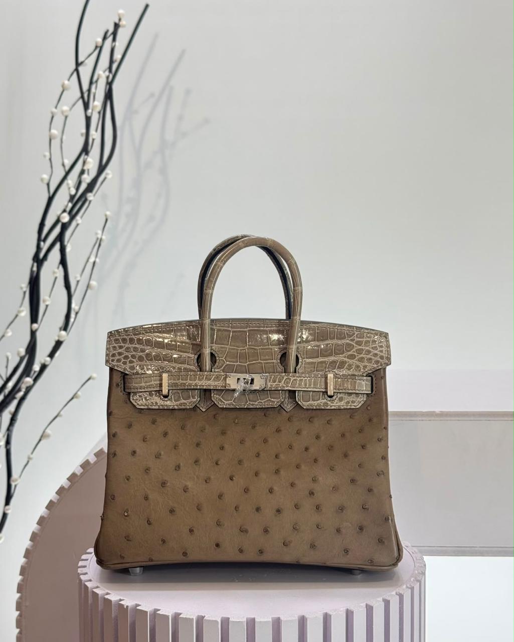 Herm**s ostrich bag.