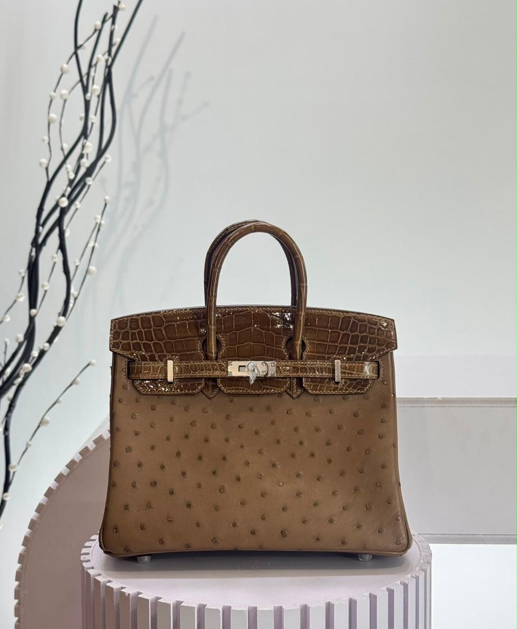Herm**s ostrich bag.