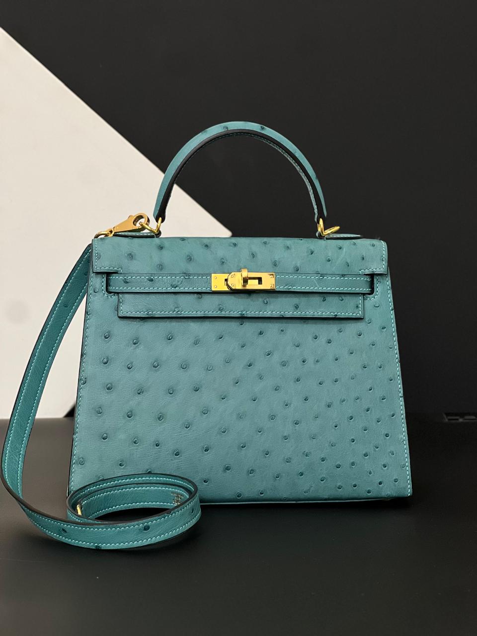 Herm**s ostrich bag.