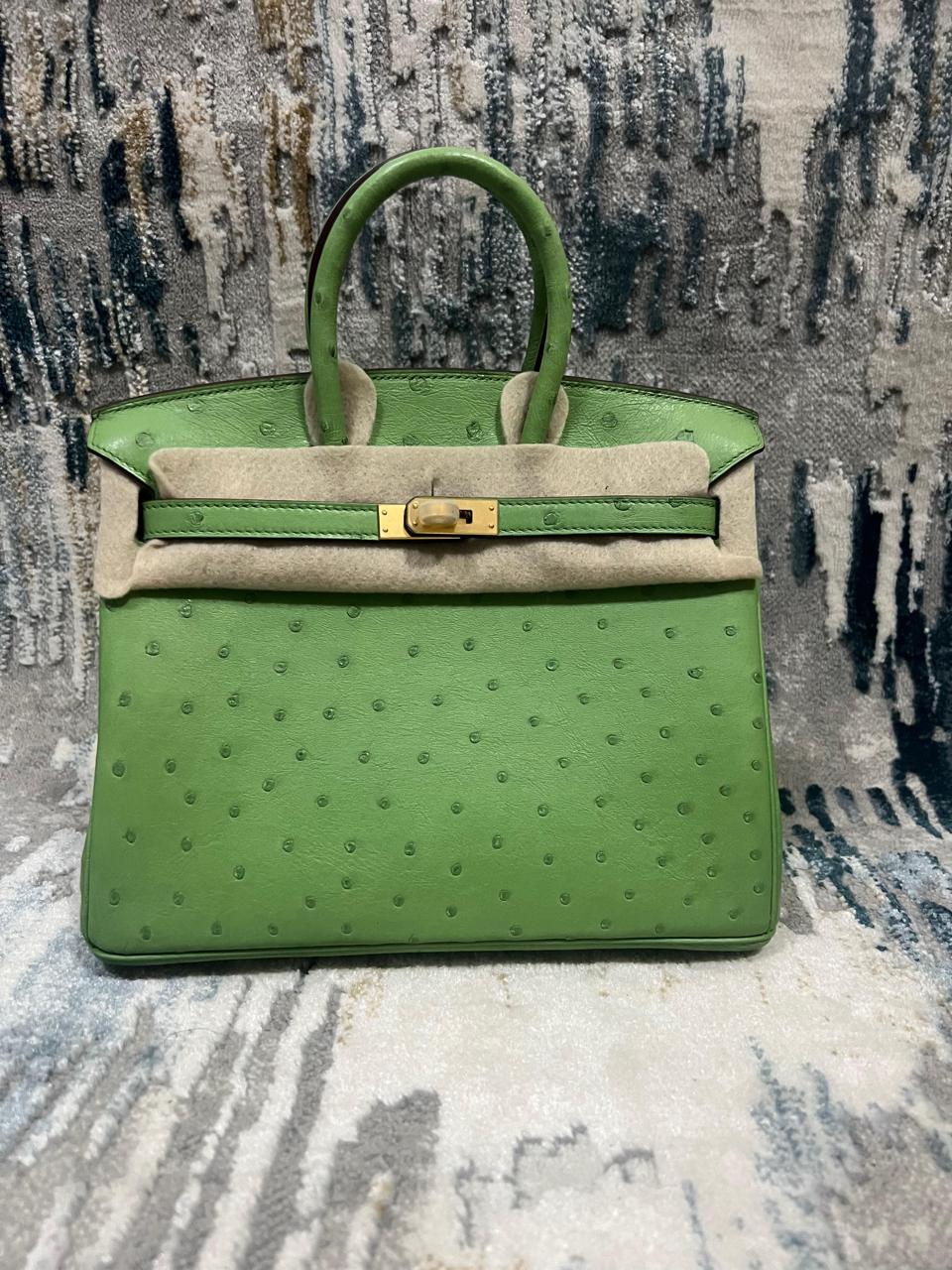 Herm**s ostrich bag.