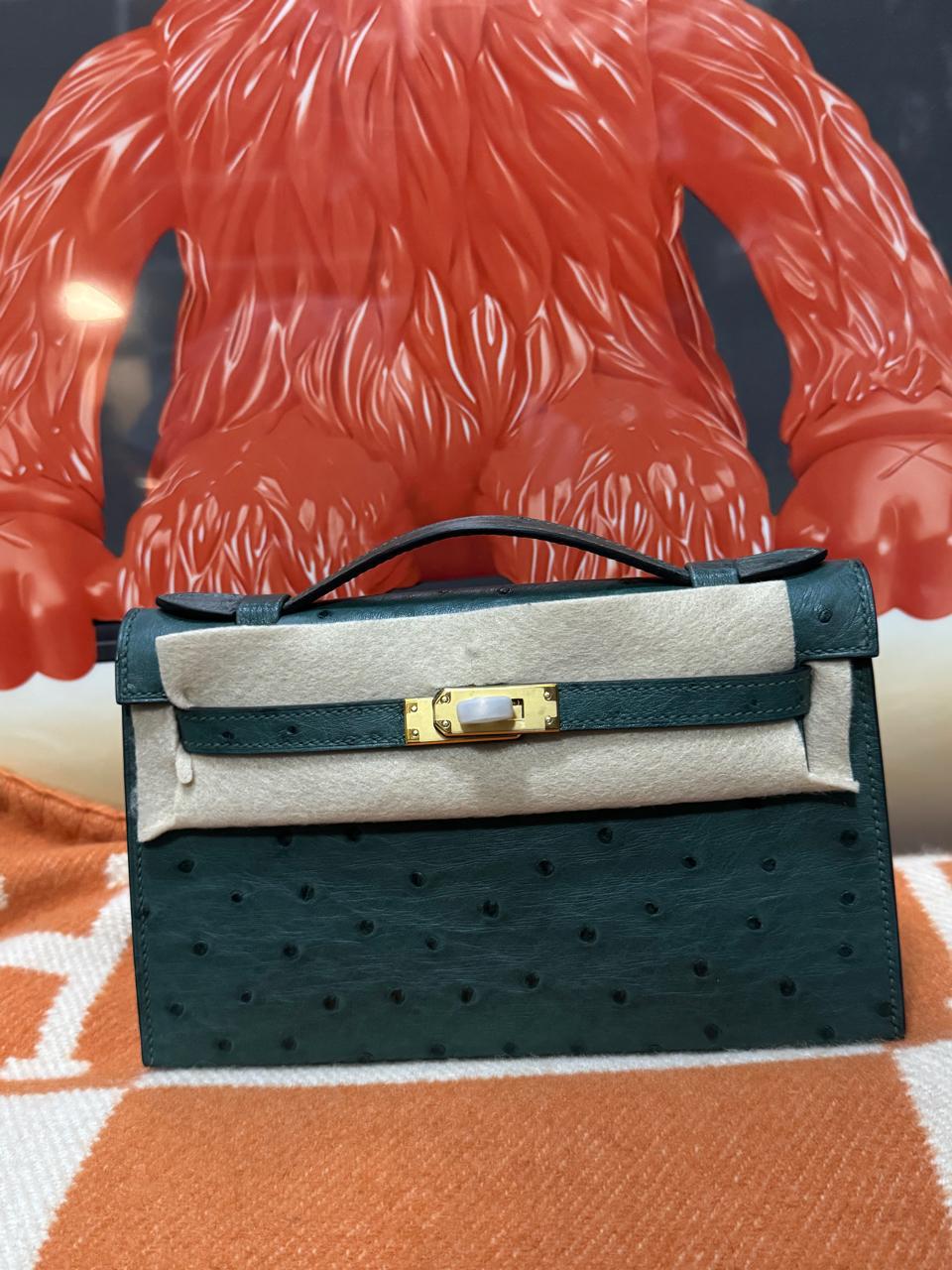 Herm**s ostrich bag.