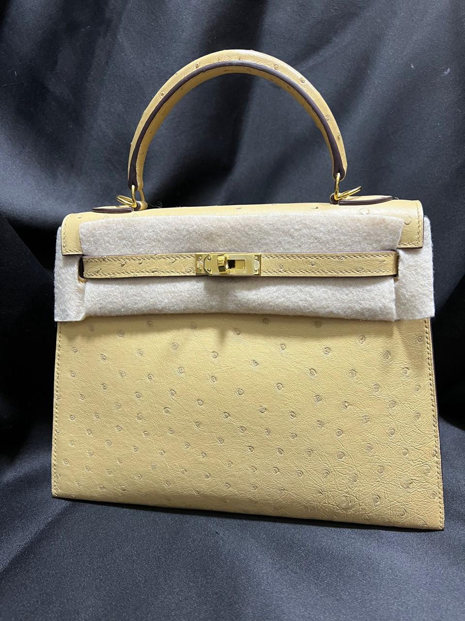 Herm**s ostrich bag.