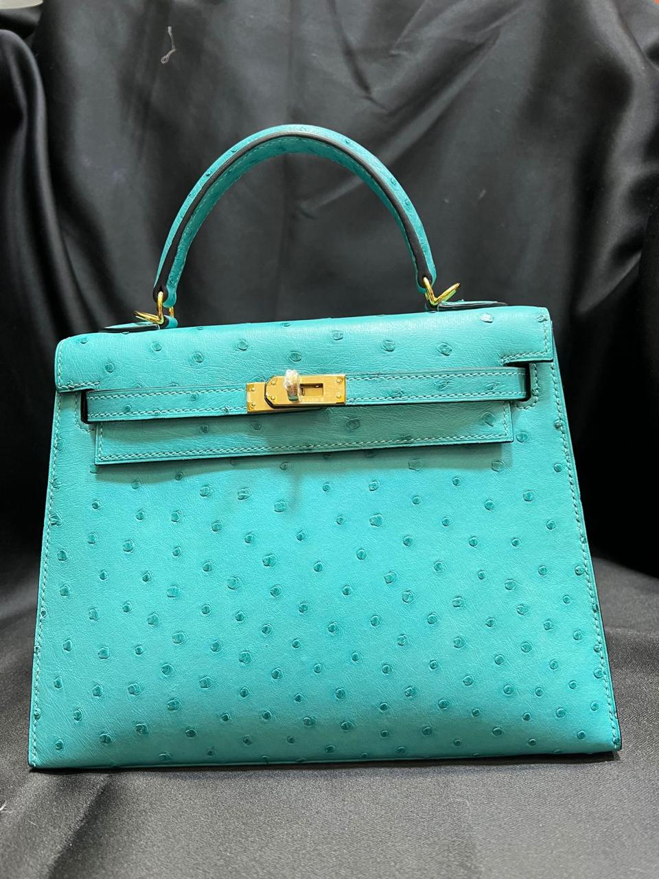 Herm**s ostrich bag.
