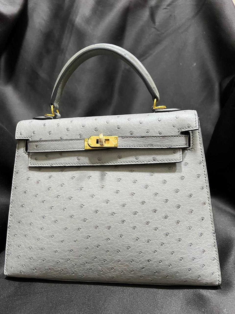 Herm**s ostrich bag.