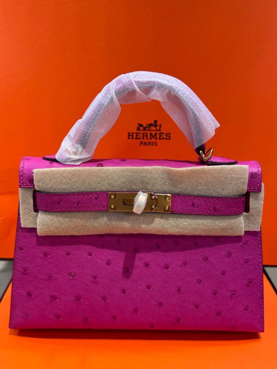 Herm**s ostrich bag.