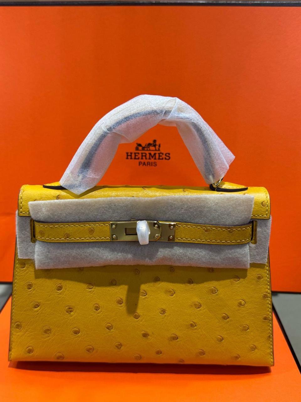 Herm**s ostrich bag.