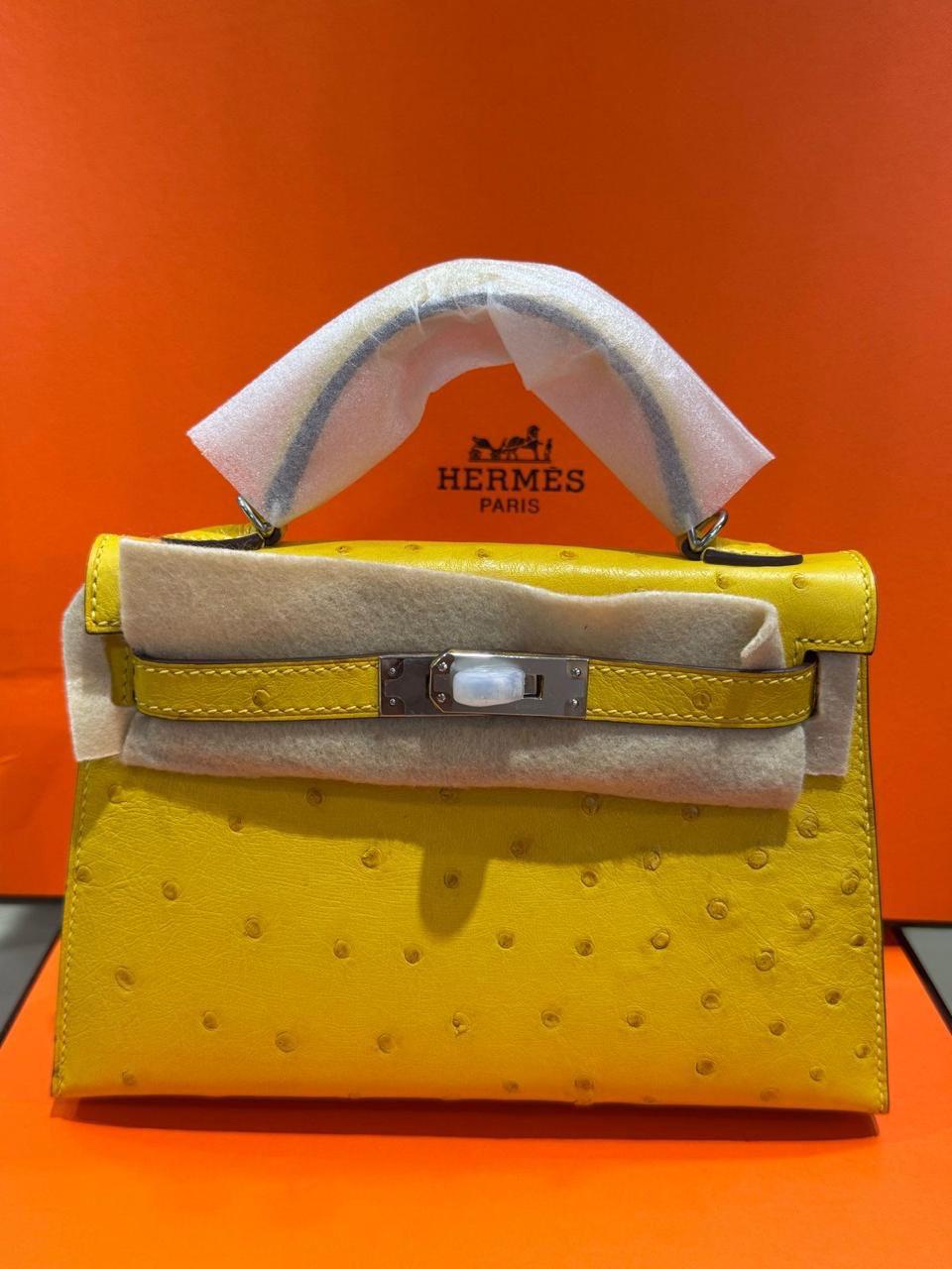Herm**s ostrich bag.