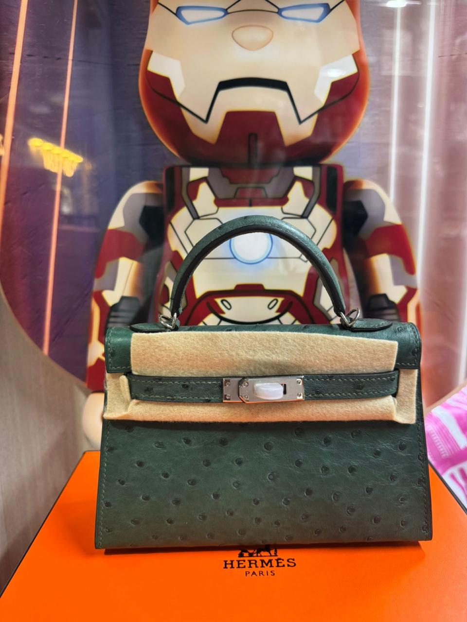 Herm**s ostrich bag.