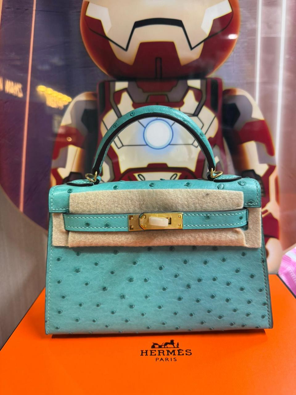 Herm**s ostrich bag.