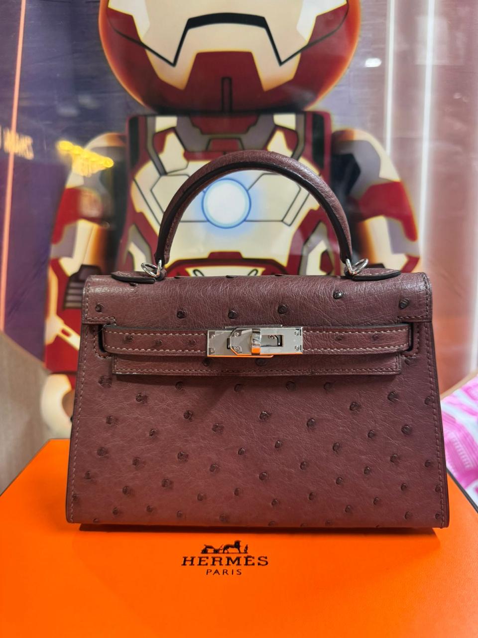 Herm**s ostrich bag.