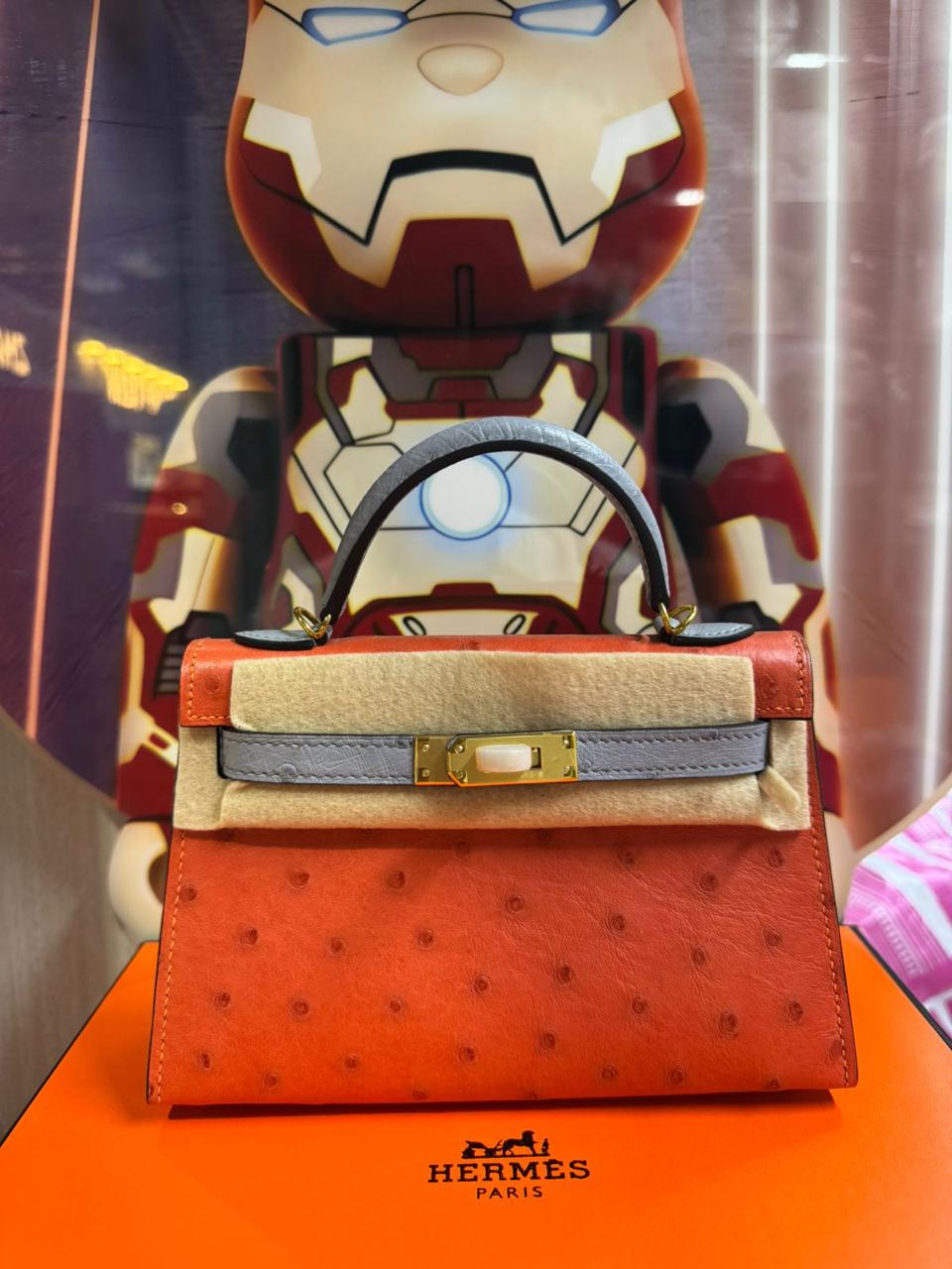Herm**s ostrich bag.