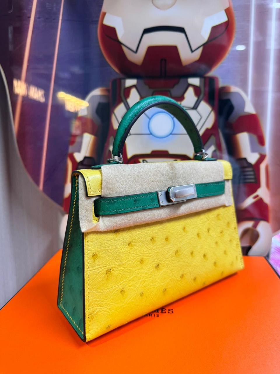 Herm**s ostrich bag.