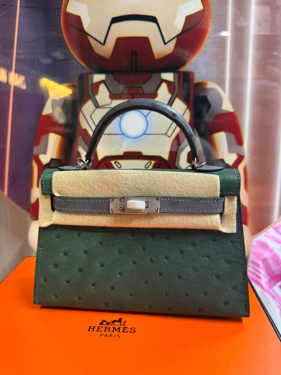 Herm**s ostrich bag.